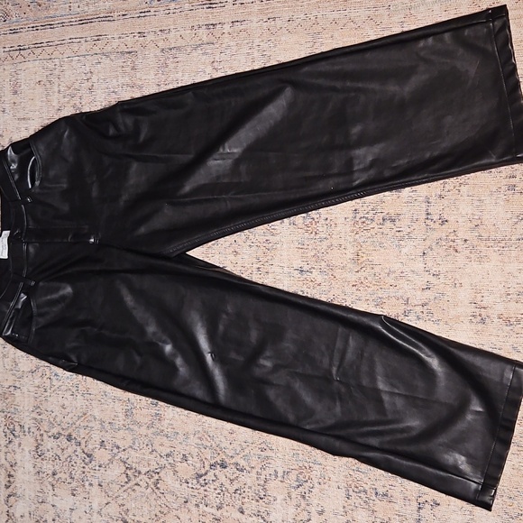 Abercrombie & Fitch Black Leather Pants - Picture 7 of 8